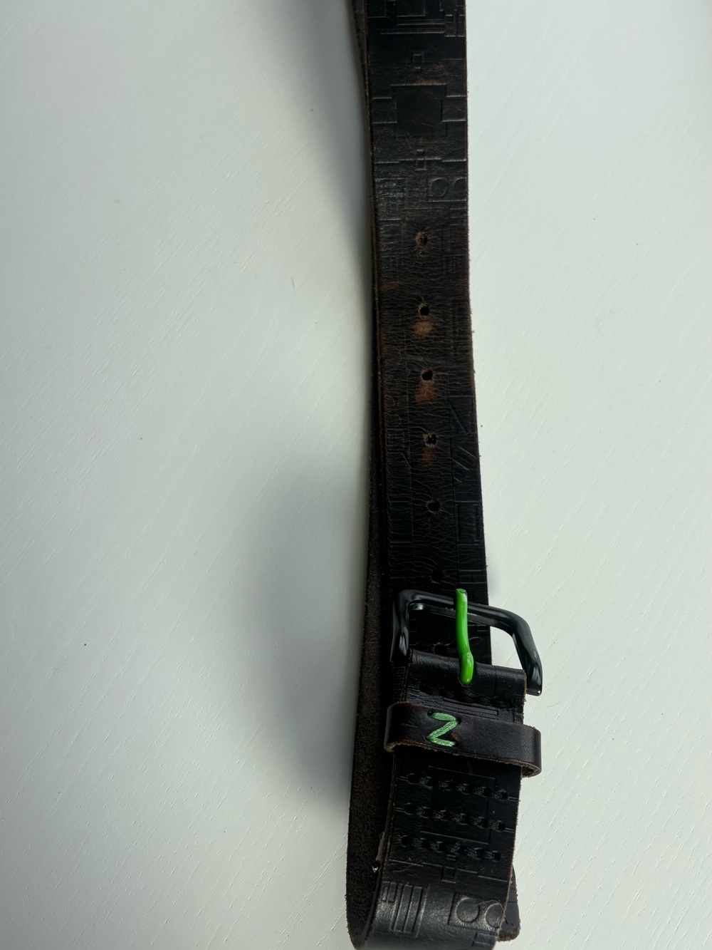 Nixon Star Wars Black Leather Belt with Green Accent